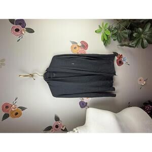 AllSaints Unisex Mode 100% Dark Gray Merino Wool Open Cardigan - Size - XXS